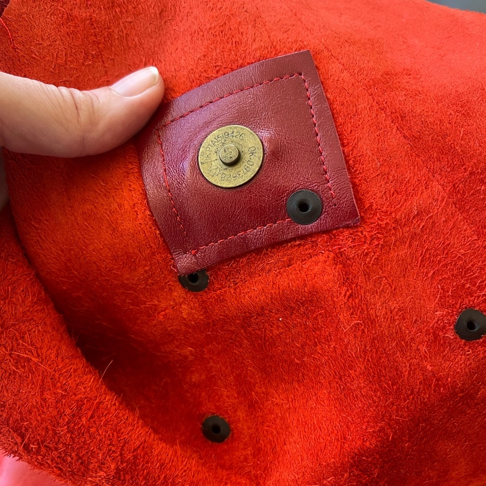 Red Leather handmade satchel Crossbody Bag - Picture 4 of 15